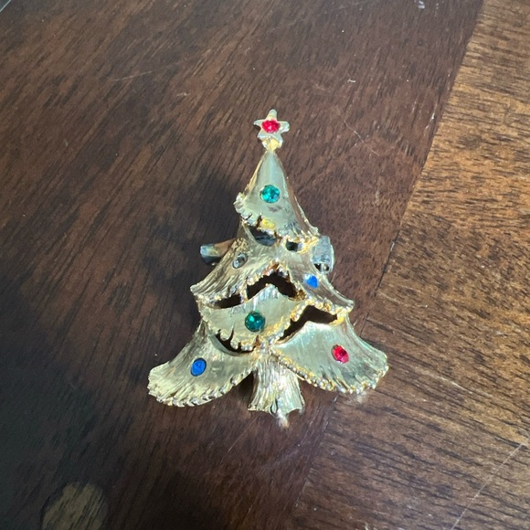 VTG FABULOUS J J JONETTE "FRUIT-SALAD" RS HOLIDAY CHRISTMAS TREE BROOCH PIN - Picture 1 of 5